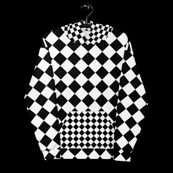 Men's classic checkerboard Hoodie 70s fashion - Picture 9 of 12